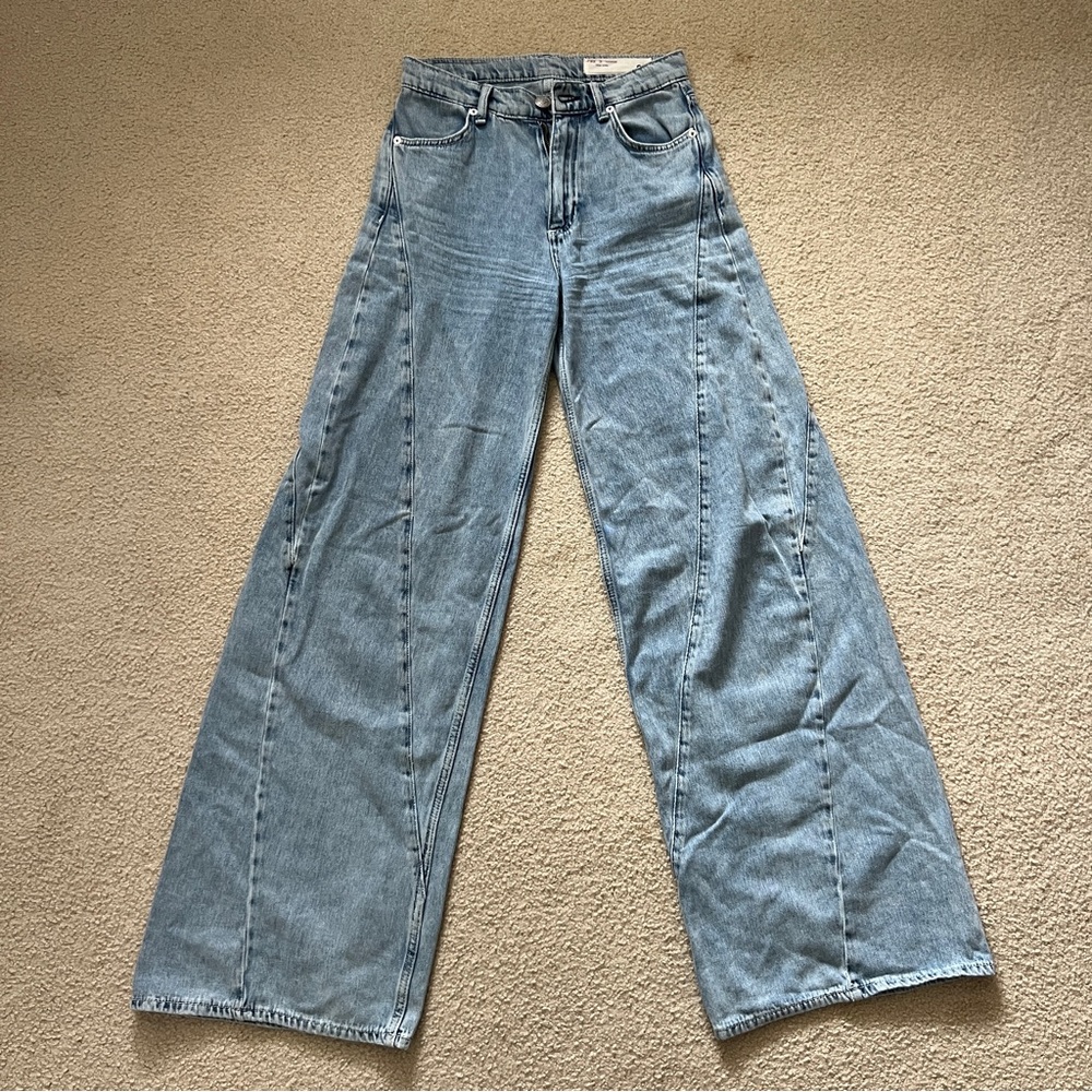 rag & bone Sofie Wide Leg Splice Jeans in Alisha